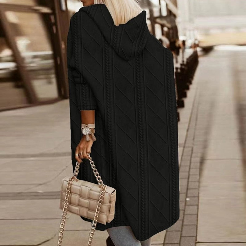 Jelone - Cardigan à Capuche Long