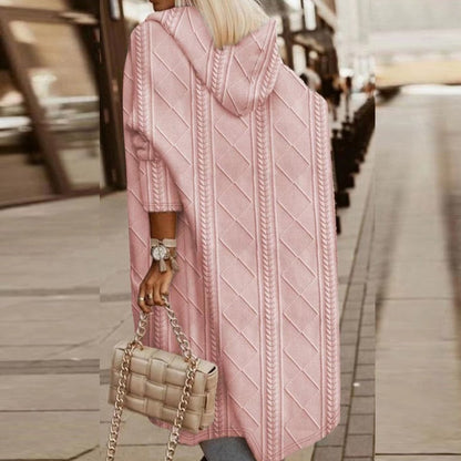 Kateri™ - CARDIGAN AVEC CAPUCHE LONG ET AJUSTEMENT DÉCONTRACTÉ