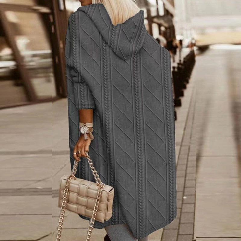 Jelone - Cardigan à Capuche Long