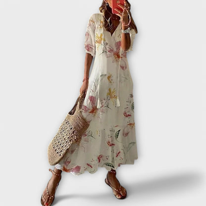 Helga | Robe Maxi Bohémienne Élégante