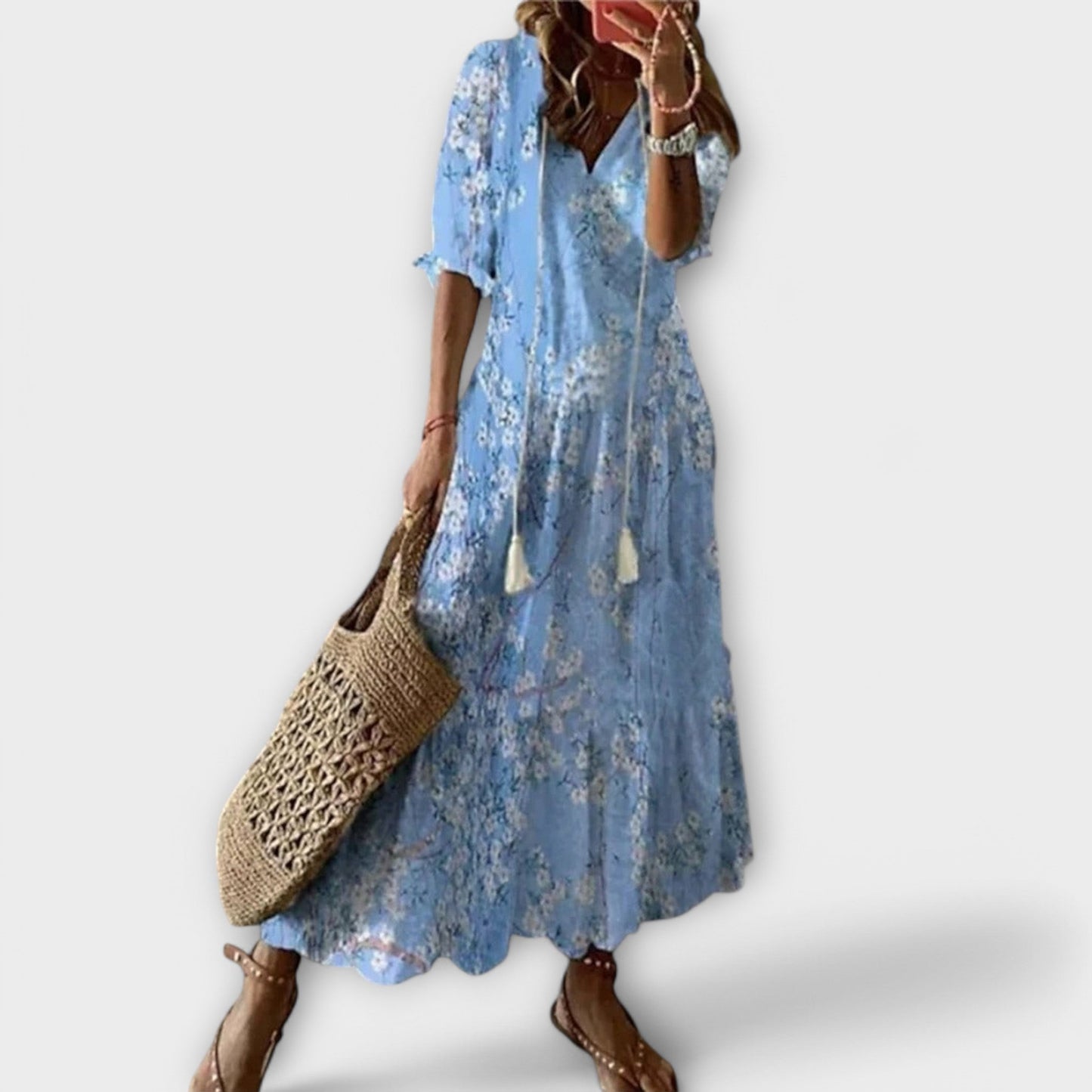 Helga | Robe Maxi Bohémienne Élégante