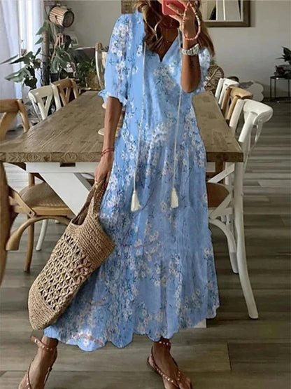 Luna | Robe midi de style boho décontracté