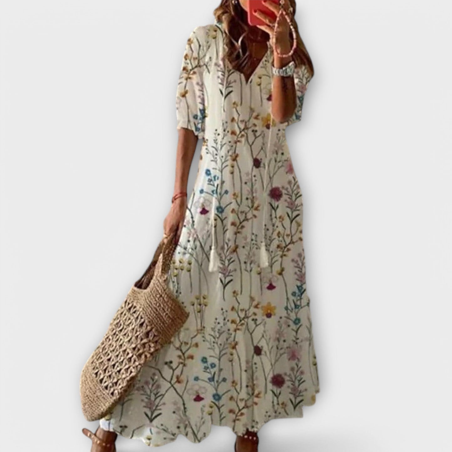 Helga | Robe Maxi Bohémienne Élégante
