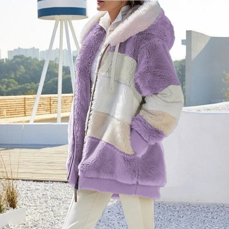 Alexa | Veste d'Hiver avec Capuche et Fermeture Éclair